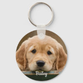 Aangepaste Hondenliefhebber Eenvoudige, moderne fo Sleutelhanger (Voorkant)