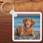 Aangepaste Hondenliefhebber Gepersonaliseerde Pet  Sleutelhanger (Voorkant)
