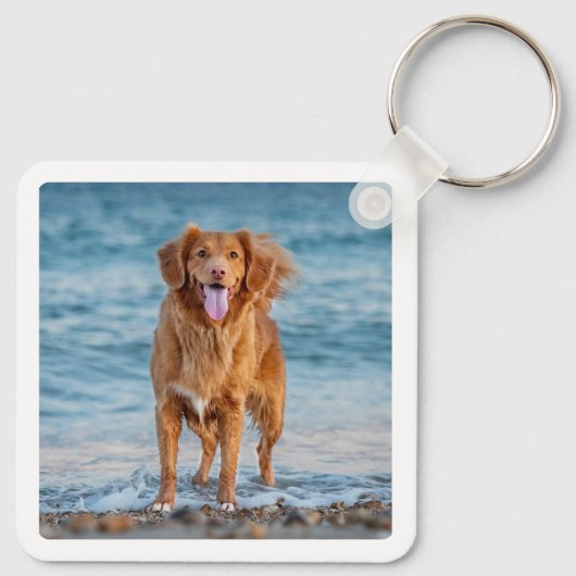 Aangepaste Hondenliefhebber Gepersonaliseerde Pet  Sleutelhanger (Achterkant)