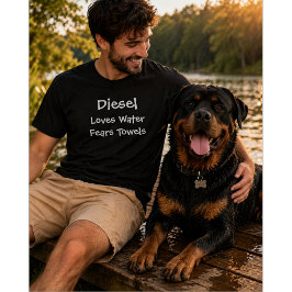 Aangepaste hondenliefhebber | Houdt van water, is T-shirt