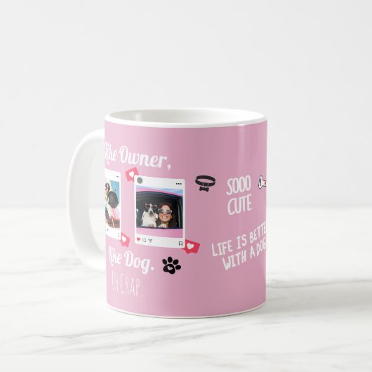 Aangepaste Hondenliefhebber Mok | Gepersonaliseerd (Voorkant links)