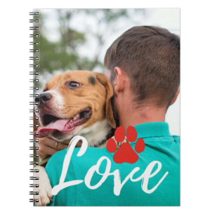 Aangepaste Hondenliefhebber Pet foto van LOVE Pw a Notitieboek