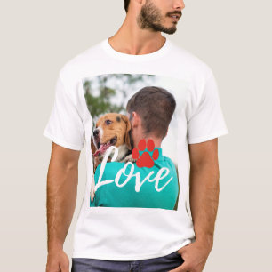 Aangepaste Hondenliefhebber Pet foto van LOVE Pw a T-shirt