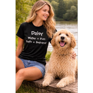 Aangepaste Hondenliefhebber   Waterpret Bad Verraa T-shirt