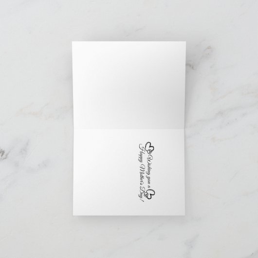 Aangepaste hondenliefhebbers moederdag bedankkaart (Binnen)