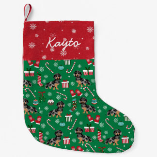Aangepaste hondennaam bij dachshund kleine kerstsok