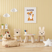 Aangepaste hondennaam en foto poster