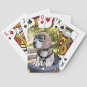 Aangepaste hondennaam Foto speelkaarten (Achterkant)