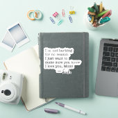 Aangepaste hondennaam Ik blaf niet Ik hou van je m Sticker (iPad Cover)