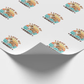 Aangepaste hondennaam Retro zonsondergang huisdier Cadeaupapier (Hoek)