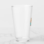 Aangepaste hondennaam Retro zonsondergang huisdier Glas (Rechts)
