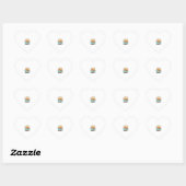 Aangepaste hondennaam Retro zonsondergang huisdier Hart Sticker (Vel)