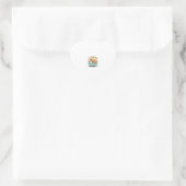 Aangepaste hondennaam Retro zonsondergang huisdier Hart Sticker (Tas)