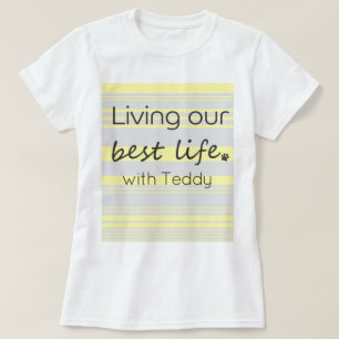 Aangepaste hondennaam Stijlvolle hondenmoeder T-shirt