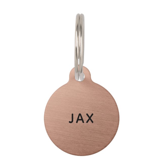 Aangepaste hondenpenning Minimalistische naam Hond Huisdierpenning (Voorkant)