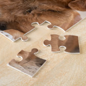 Aangepaste hondenpootafdruk 3-foto collage legpuzzel (Zijkant)
