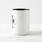 Aangepaste hondenpootafdrukmok | Zwart en wit Mok (Midden)