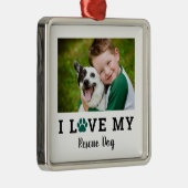 Aangepaste Hondenras afdrukken Groene pagina Pagin Metalen Ornament (Rechts)