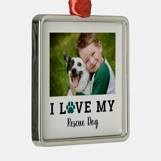 Aangepaste Hondenras afdrukken Groene pagina Pagin Metalen Ornament (Rechts)