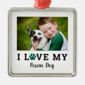 Aangepaste Hondenras afdrukken Groene pagina Pagin Metalen Ornament (Voorkant)