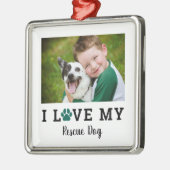 Aangepaste Hondenras afdrukken Groene pagina Pagin Metalen Ornament (Links)