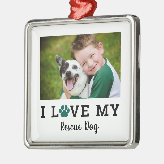 Aangepaste Hondenras afdrukken Groene pagina Pagin Metalen Ornament (Links)