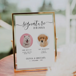 Aangepaste hondenreep Pet Sign | Handtekening Drin Reclamebord Met Voetstuk