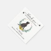 Aangepaste hondenweduwen Dank je zwarte lab Cockta Servet (Hoek)