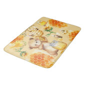 Aangepaste Honing Beer Bijen Badmat (Gekanteld)