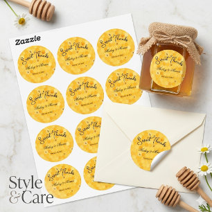 Aangepaste honing favor klassiek vel ronde sticker