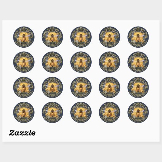 Aangepaste honing sticker (Vel)