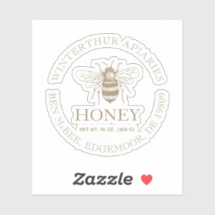 Aangepaste honing zakelijke promotie sticker