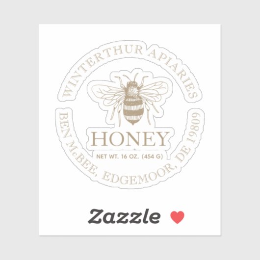Aangepaste honing zakelijke promotie sticker (Vel)