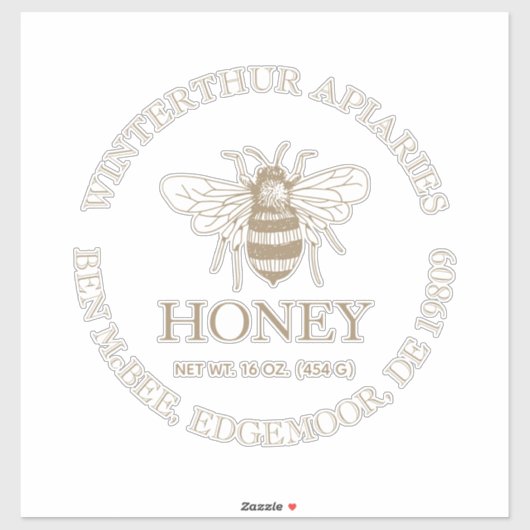 Aangepaste honing zakelijke promotie sticker (Vel)