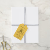 Aangepaste honingbij “Dank je wel” label voor honi Cadeaulabel (Met Touw)