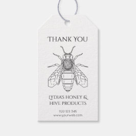 Aangepaste Honingbij "Dank U" Label voor Honingpro Cadeaulabel