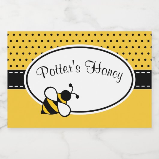 Aangepaste honingbijenetiketten voedselcontainer etiket (Enkel label)