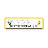 Aangepaste honingstempel houdbaarheidsdatum etiket (Voorkant)