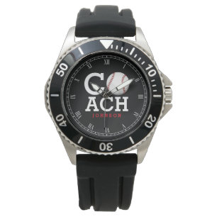 Aangepaste honkbal coach thema horloge
