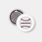 Aangepaste honkbal magneet (Voorkant / Achterkant)