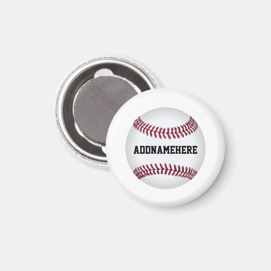 Aangepaste honkbal magneet (Voorkant / Achterkant)