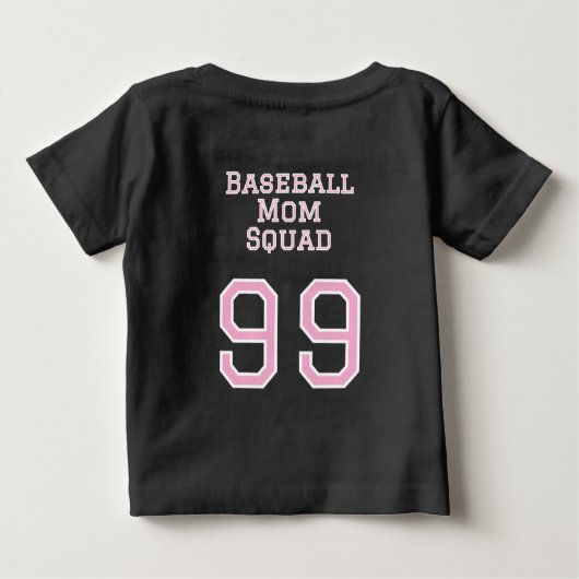 Aangepaste honkbal mam squad met team naam nummer (Achterkant)