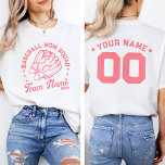 Aangepaste honkbal mam squad met team naam nummer t-shirt<br><div class="desc">Verhoog uw spel dag stijl met onze 'Baseball Mom Squad' t-shirt, nu aanpasbaar met de naam en het nummer van het team! Perfect voor het ondersteunen van uw kleine sloeber op de diamant of juichen op hun elke spel in t-shirt-ball of softball. Dit aangepaste t-shirt is essentieel voor elke trotse...</div>