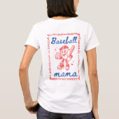 Aangepaste honkbal mama en teamnaam t-shirt (Achterkant)