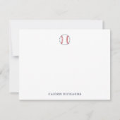 Aangepaste Honkbal Note Cards Kinder Sport Briefpa Bedankkaart (Voorkant)