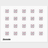 Aangepaste honkbal ronde sticker (Vel)