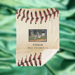 Aangepaste honkbal rustieke foto sherpa deken
