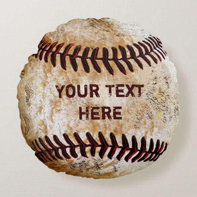 Aangepaste  honkbal Sierkussennen Rond Kussen (Voorkant)