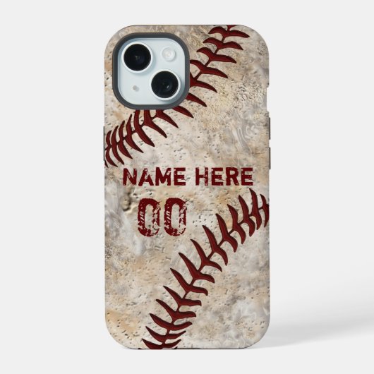 Aangepaste honkbal telefoonhoezen, voor nieuwste t iPhone 15 case (Achterkant)