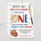 Aangepaste honkbal verjaardagsfeestuitnodiging kaart (Voorkant / Achterkant)